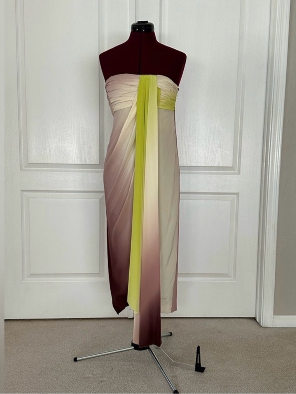 Diane Von Furstenberg Strapless Ombre Maxi Dress